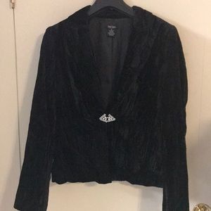BOB MACKIE Vintage Velvet Jacket BLACK Sz 10